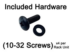 (1 PAIR) PENN ELCOM Vertical Rack Rails with Screws