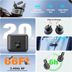 Q28 Mini Wireless Lavalier Microphone w/Charging Case For USB C Android & iPhone