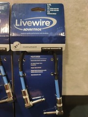 Livewire Advantage 12″ Inch 1 Ft. Instrument Cable X 2