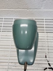 Vintage LRE 99-4607 Art Deco Lafayette Desk Microphone Green MCM UNTESTED