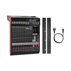 X16 DJ Console Mixer 24 bit 16-Input 6-Bus Mixer with Effects with Sound Board