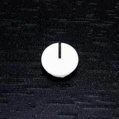 PixelGear 12mm White Knob Cap with Black Indicator Line Replacement