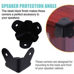 16Pcs Speaker Cabinet Corner Protectors Rounded Metal Edge Guards for Dj and …