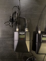 Shure ULXD1 G50 Wireless Bodypack Transmitter Lot w/ Shure WL183s Lavalier Mics