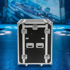 14U PA DJ Rack/Road DJ Cabinet W/ 2 Table Tops Network & Stereo Rack, 4 Wheels