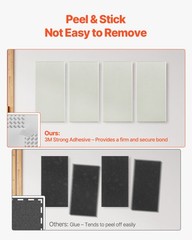 VEVOR 4 PCS Acoustic Wall Panels 2 in Thick 23.6 x 11.8 in Self-adhesive Beige