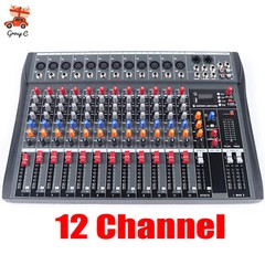12 Channel Audio Mixer Bluetooth USB DJ Sound Mixing Console Studio