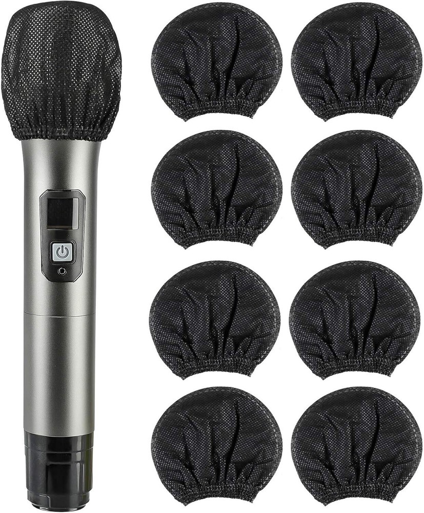 200 Pcs Funda Desechable Para Microfono Microfono De Mano No Tejido Parabrisa.