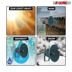 5 Core PA Speaker Paging Horn Throat 16 inch Outdoor Siren All Weather Use
