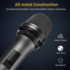 Professional Dynamic Handheld Microphone with High Sensitivity & 4.5M XLR Cable