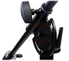 Studio Microphone Stand On Wheels Tall Overhead Boom Arm Mic Mount Stage Holder