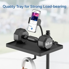 Functional Microphone Stand Tray with Adjustable Mic Stand Phone Holder – 8.7″X6