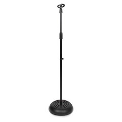 Pyle PMKS5X2 Universal Compact Base Microphone Stand – 2.8 to 5 Ft Height