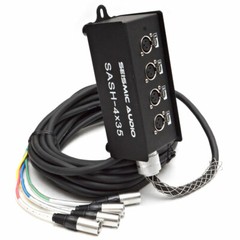 SASH-4×35 – 4 Channel, 35 Foot XLR Send Sub Snake – 35′
