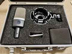 AKG C214 Professional Condenser Microphone with Hard Case Shock Mount Pop Filter