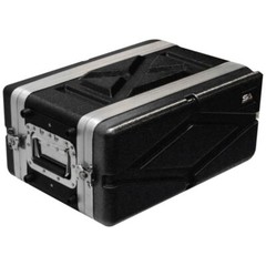 Lightweight 4 Space Compact ABS Rack Case – 4U PA DJ Shallow Rack Case