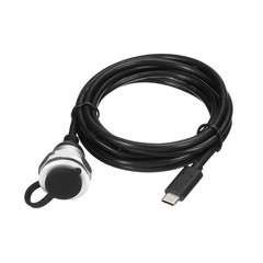 Round USB C 2.0 Panel Mount Extension Cable, Type-C Male to C Female, 6.6ft
