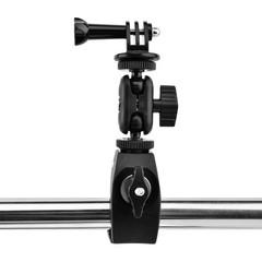 Mic Crab Clamp, Microphone Mount with Double Ball Head Adjustment 1/4″ black