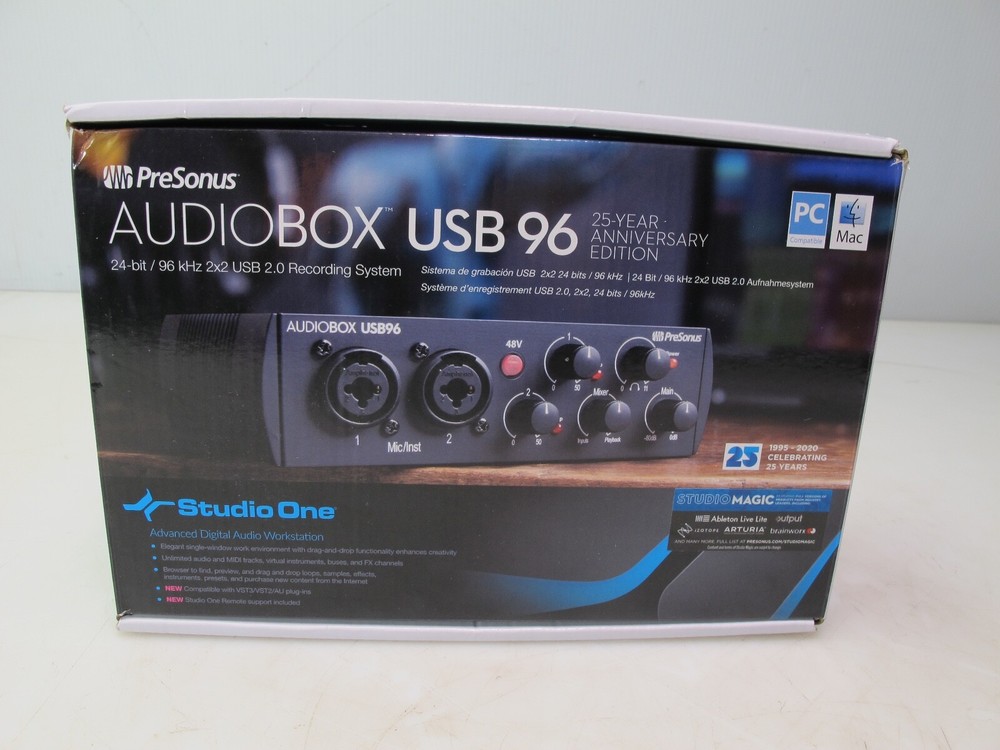 PRESONUS AUDIOBOX USB 96 2×2 Bus-powered Audio 2.0 Recording MIDI Interface
