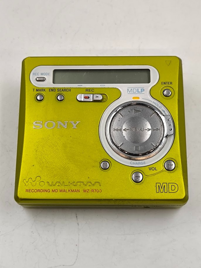 Sony MZ-R700 Walkman MiniDisc Recorder Not Working For Parts Yellow