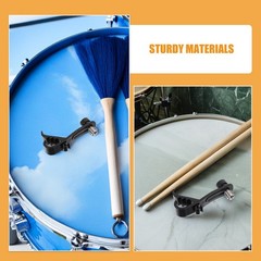 5Pcs Drum Mic Holder Clamp Set Durable Plastic Metal Black Adjustable Mic Clips