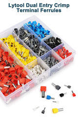 Double Wire Ferrule Kit 8-22 AWG, 750Pcs Dual Bootlace Ferrule Kit Wire Ferrules