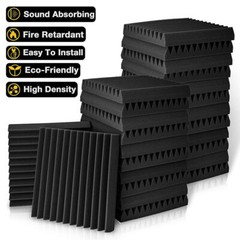 96 Pack Acoustic Wall Panels Studio Sound Noise Proofing Insulation Foam 24Pack