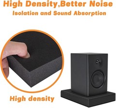 2 Pack Studio Monitor Isolation Pads for 3~5″ Speakers, High Density Foam
