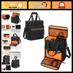 6-Slot Wireless Microphone Case, Padded Storage Bag for Karaoke & Parties