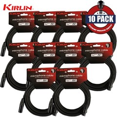 10-PACK Kirlin 25FT 20AWG XLR Male To Female Microphone Cable MPC-270 PB-25/BK