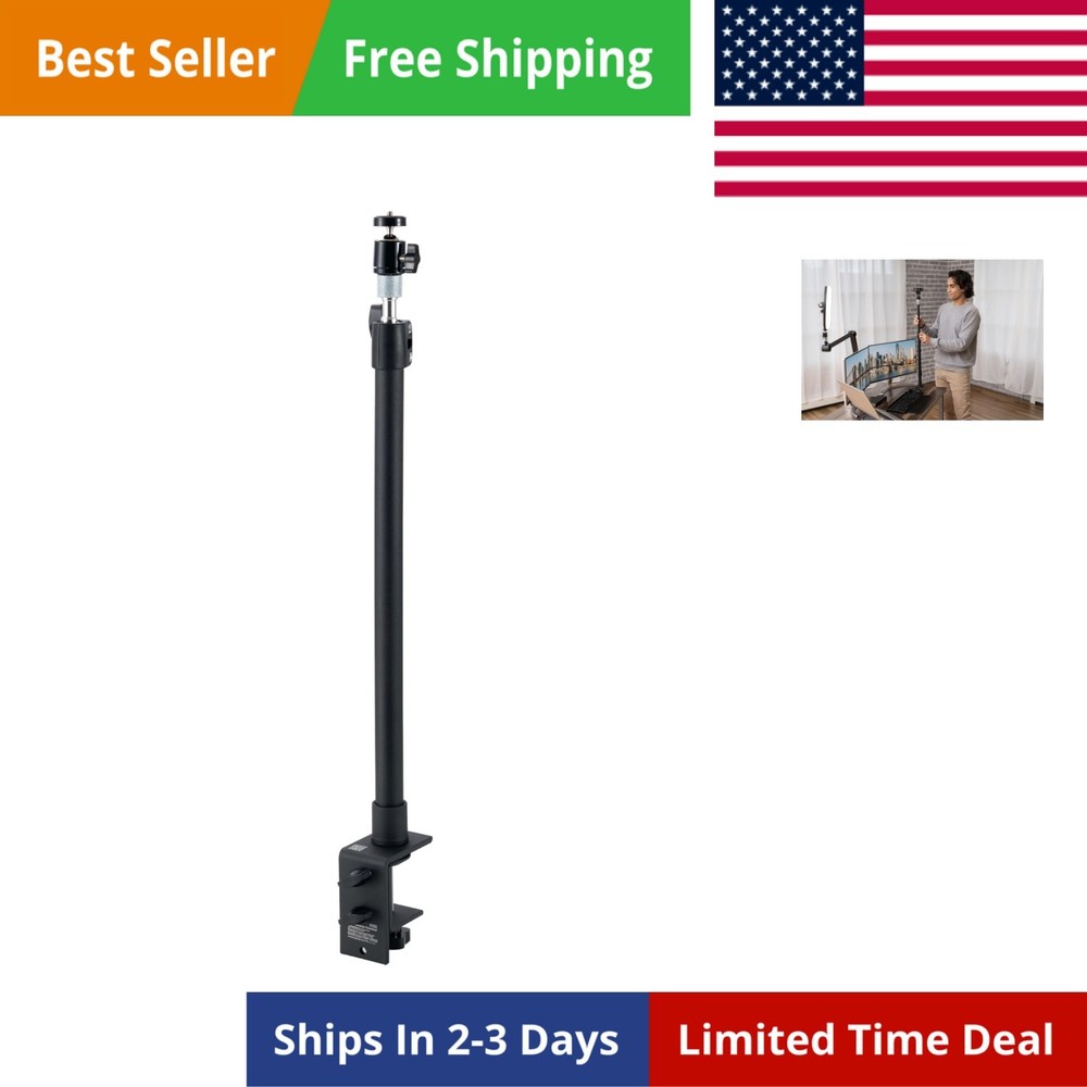 A1000 Telescoping C-Clamp Desktop Mount for Microphones, Webcams, Lights K876…