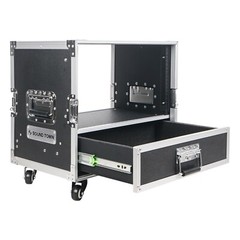 Sound Town 6U Rack Case 2U Drawer for 19″ Amps/Mixers/Mic Receivers STRC-6U2DR