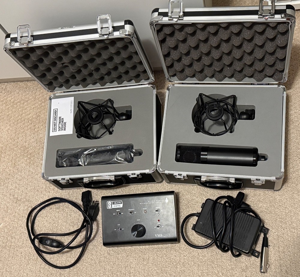 TWO Slate Digital VMS ML-1 Modeling Microphones with hardware; VMS-ONE Preamp