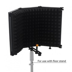 Microphone Isolation Shield for Recording Studio Wind Screen Foldable 3/8″,5/8″