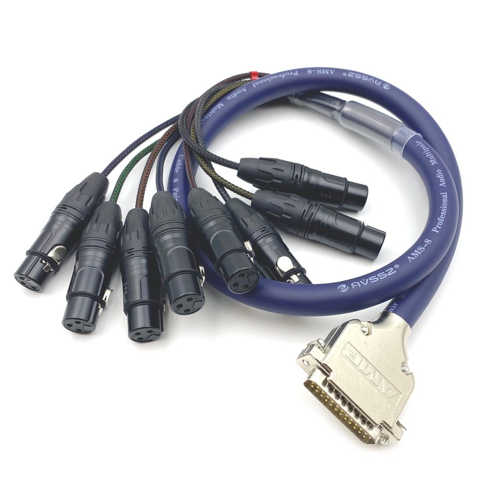 6.56ft DB25 to XLR Female Snake Cable, DB25 Male to 8 Channel XLR 3Pin Female…