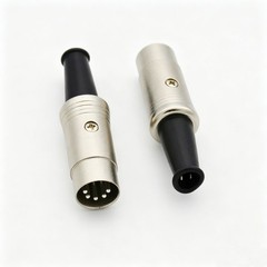 4PCS 5 Pin DIN MIDI Male Connector Heavy Duty Metal Solder Plug for Audio Cable