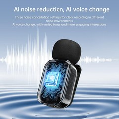 Wireless Microphone for Video Recording – Noise-Cancelling mini Microphone,Po…
