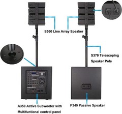 PRORECK Club 3000 12 Inch 4000W DJ Speaker Powered Speaker PA System Combo Set