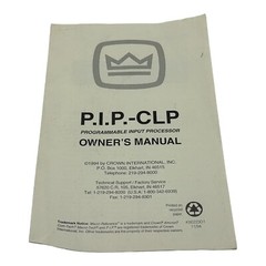 Crown PIP AMCb Input Card Programmable Crossover, Equilization & Compressor