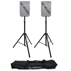 Harmony Audio A-DSBA Pro DJ Tripod Speaker Stand Pair Button Air Brake Lowering