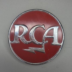 Vintage RCA Meatball Logo AE American Emblem Co Rare 2” Diameter Emblem Utica NY