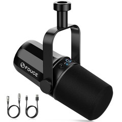 FDUCE SL40 USB/XLR Dynamic Microphone for Podcasting, Gaming, Live Black