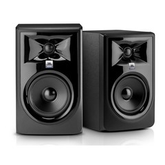JBL 305P MkII Powered 5 In Two Way Studio Monitor Pair Bundle with Stands