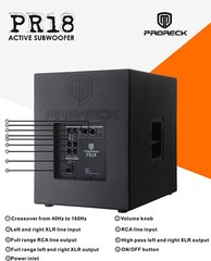 PRORECK PR18 18 inch 2000W P.M.P.O Active Powered PA DJ Subwoofer