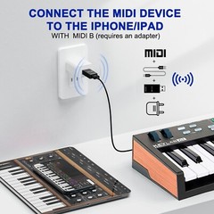 LEKATO Wireless MIDI Adapter Wireless 5 PIN USB MIDI Interface Ultra Low Latency