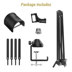 Microphone Boom Arm, Adjustable Microfono Stand Mic Arm with Extra-large Pop …