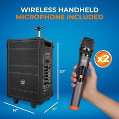 PylePro PWMA899A 8“ Portable Wireless Bluetooth Speaker System