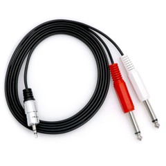 3.5mm 1/8″ TRS (M) Stereo To Dual 6.35mm 1/4″ TS (M) Stereo Breakout Y- Cable