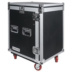Sound Town 14U DJ RackCase w/11USlant Mixer Top Casters Locking Drawer STMR-14D3