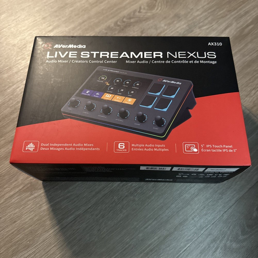 AVerMedia Live Streamer Control Center 6 Track Audio Mixer with IPS Touch Panel